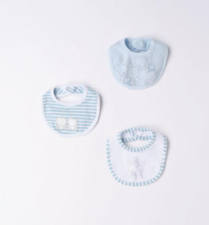Kit tre bavagli neonati AZZURRO