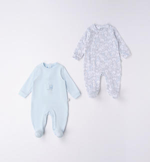 Kit tutine unisex bipack neonati AZZURRO