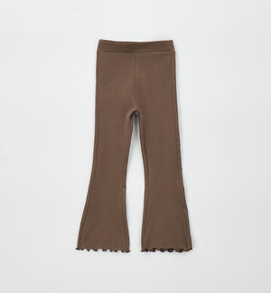Leggings a zampa bambina MARRONE