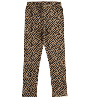 Leggings bambina in jersey stretch MARRONE