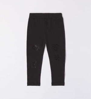 Girls' sequinned leggings