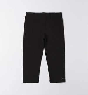 Leggings ragazza corto NERO