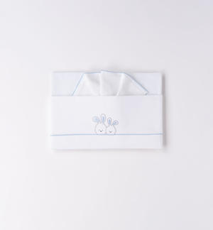 100% cotton cot sheet LIGHT BLUE