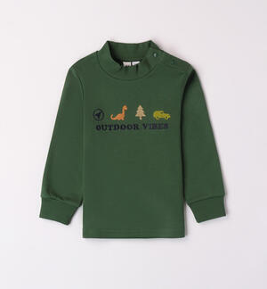 Boys' 100% cotton turtleneck  GREEN