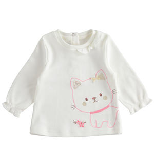 Baby girl t-shirt with kitten