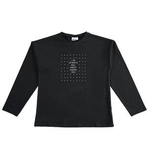 Girl sweater with studs BLACK