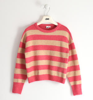 Striped pattern girl sweater