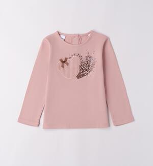 Maglietta 100% cotone bambina ROSA
