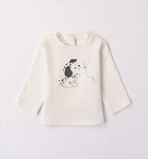 Maglietta bimba 100% cotone con cagnolino