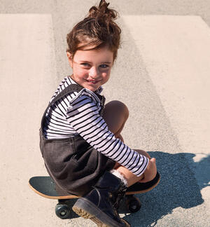 Maglietta a righe bambina