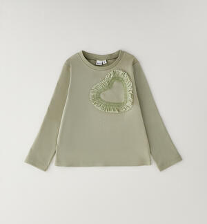 Maglietta bambina 100% cotone VERDE