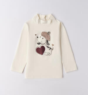 High-neck T-shirt for girls