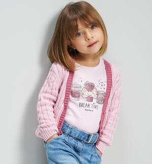 Maglietta bambina con stampa ROSA