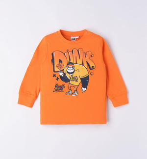 Boy's 100% cotton T-shirt ORANGE