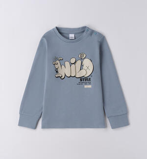 Maglietta bambino con scritta AZZURRO