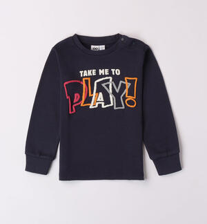 Boys' T-shirt with colourful print BLUE