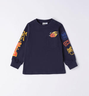 Boy's T-shirt with pocket BLUE