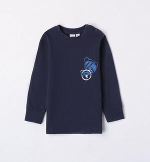 Boys' cotton T-shirt BLUE