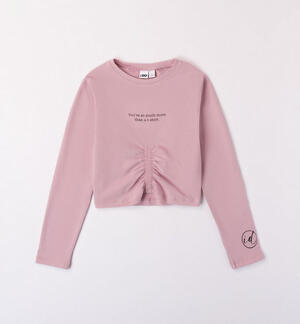 Girls' gathered T-shirt