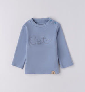 Maglietta cotone bimbo BLU