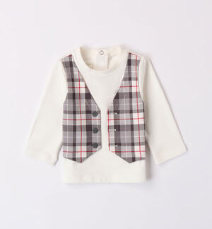 Maglietta finto gilet per bimbo