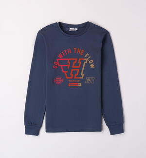 Maglietta girocollo ragazzo 100% cotone