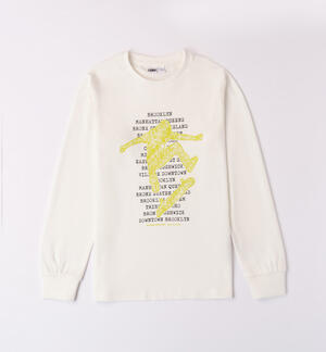 Boys' crew neck T-shirt with lettering