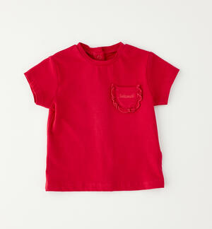 Baby girl short-sleeved T-shirt RED