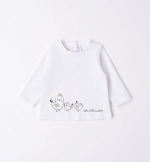 Baby girl print T-shirt WHITE