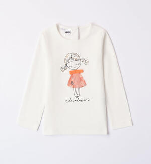 Maglietta per bambina con tulle