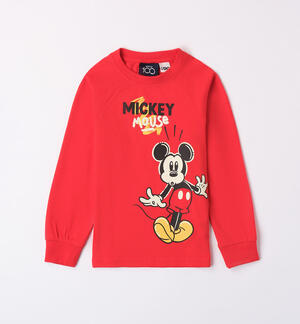 Maglietta rossa Topolino Disney per bambino