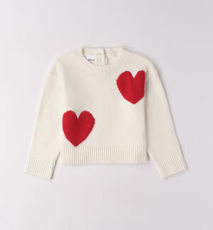 Girl's jumper with hearts