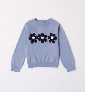 Jumper with small flowers BLUE