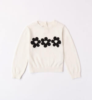 Jumper with small flowers CREAM