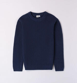 Boys' crew neck jumper BLUE