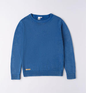 Maglione ragazzo 100% cotone BLU