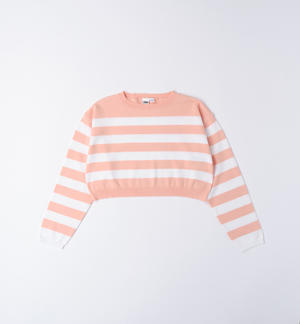 Girl's striped jumper PINK
