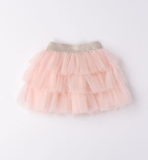 Mini gonna bambina in tulle ROSA