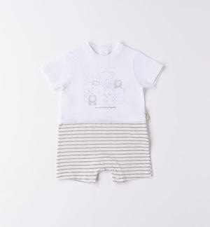 Baby short romper with animals