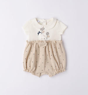 Baby girl romper bunny and flowers