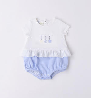 Baby girl romper with flowers
