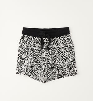Girls' animal print shorts