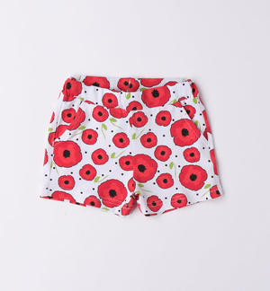 Girl's shorts in a variety of patterns RED