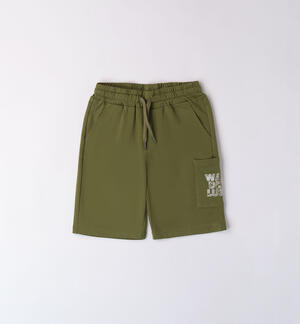 Boys' 100% cotton shorts GREEN