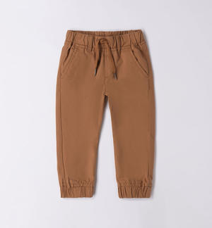 Boy's 100% cotton trousers BROWN