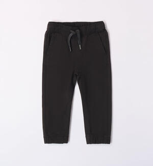 Boys' regular fit trousers BLACK