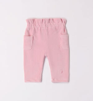 Girls' chenille trousers PINK