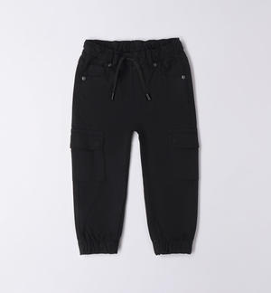 Pantalone cargo bambino NERO