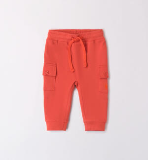 Boys' cargo trousers RED