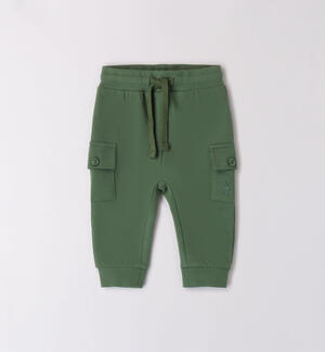 Boys' cargo trousers GREEN
